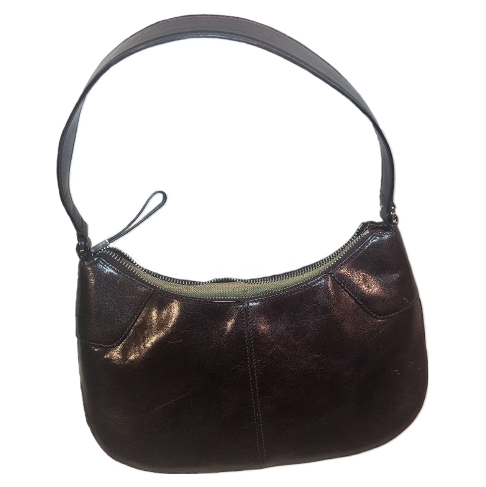 Monsac Original Smooth Brown Genuine Leather Satchel Top Handle Shoulder Purse